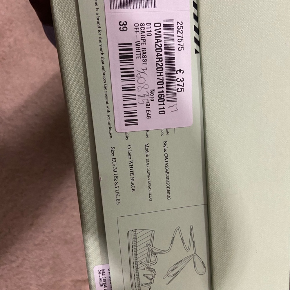 Off-White Diagonal Stripe Flat Espadrilles - image 3